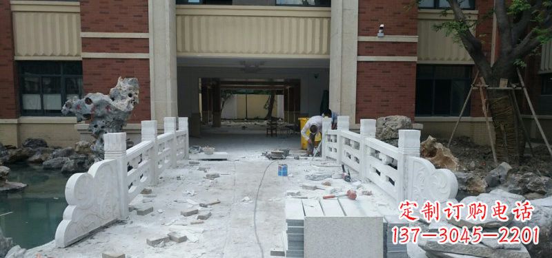 聊城汉白玉栏板安装雕塑