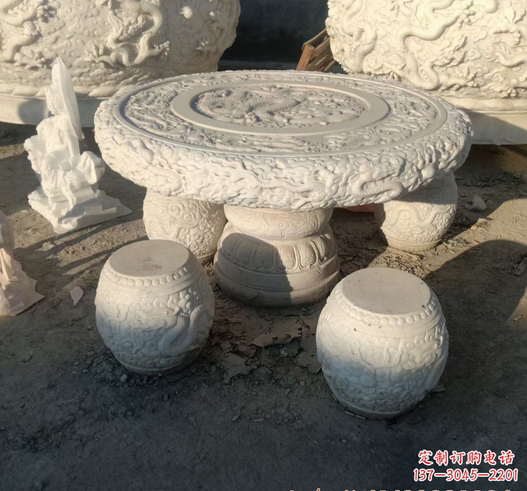 聊城中领雕塑推出的汉白玉魔力龙雕塑,以汉白玉…