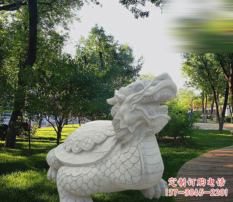 聊城汉白玉龙龟石雕