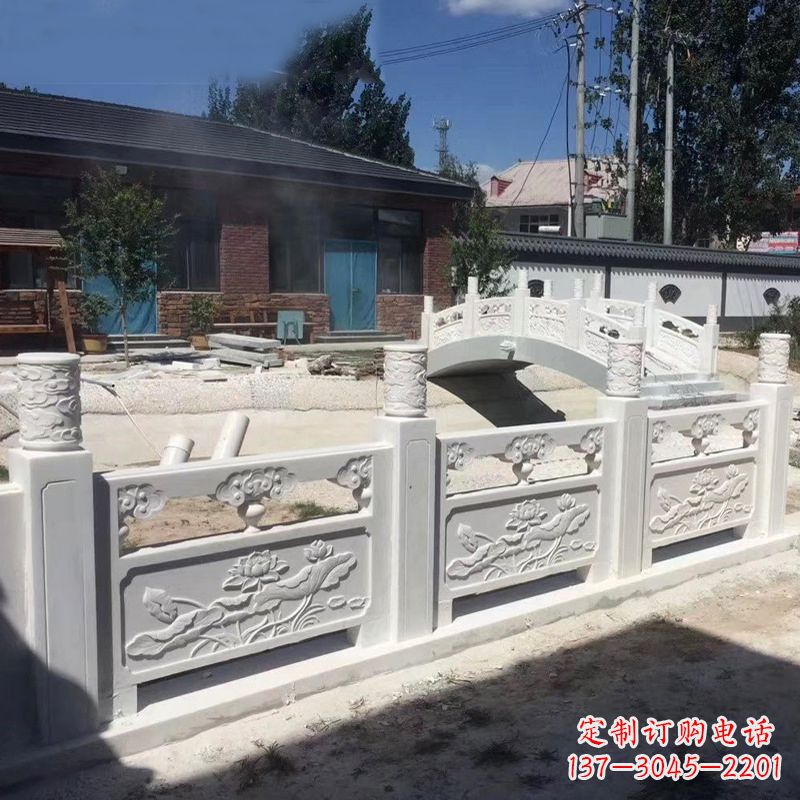 聊城汉白玉精美手工栏板雕塑