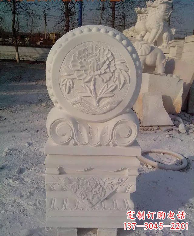 聊城汉白玉门墩雕塑是一种特殊的雕塑艺术品,雕…