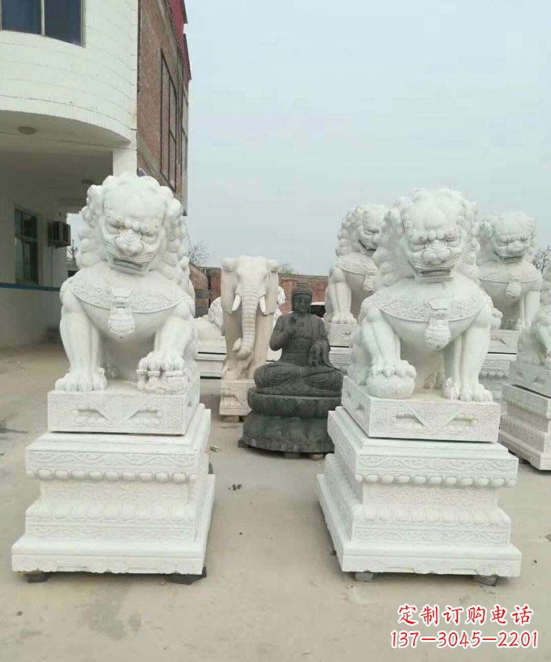 聊城精美狮子雕塑，复古典雅高贵