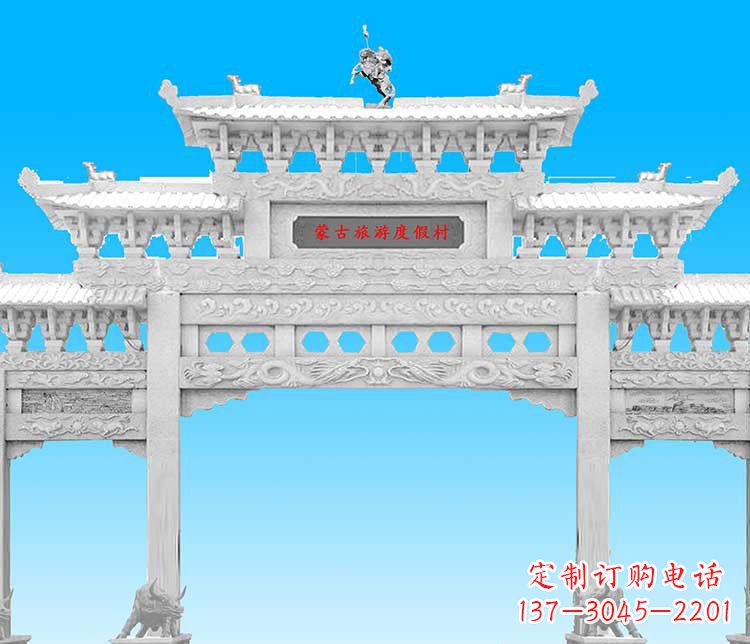聊城汉白玉牌楼雕塑,传承经典之美