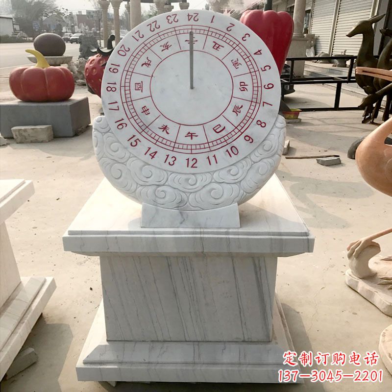 聊城精美汉白玉日晷石雕,给您带来精致的收藏价值