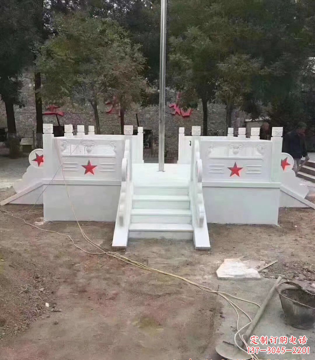 聊城汉白玉升旗台石雕