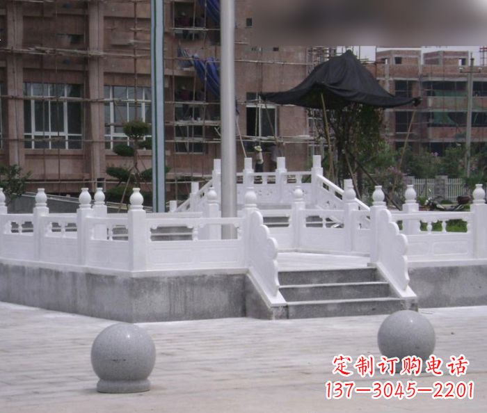 聊城汉白玉升旗台校园石雕
