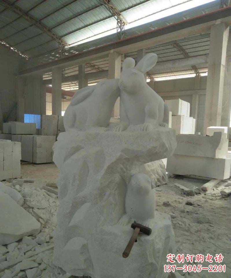 聊城精美的中国古典生肖兔雕塑