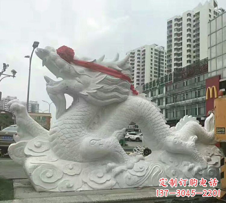 聊城汉白玉神龙雕塑,精致而又具有历史感