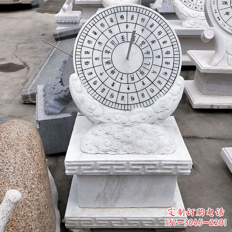 聊城汉白玉石日晷雕塑,专属的精美记忆
