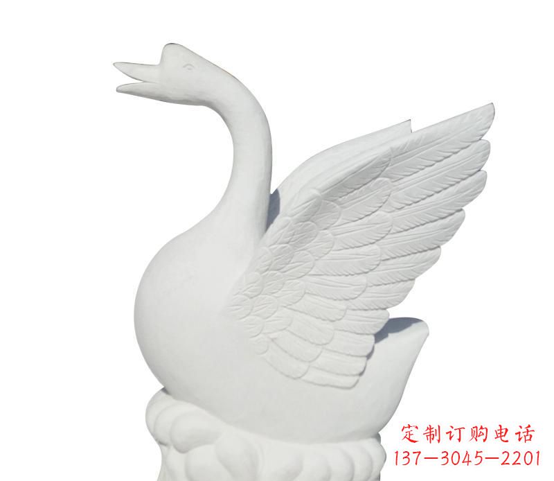 聊城汉白玉天鹅雕塑