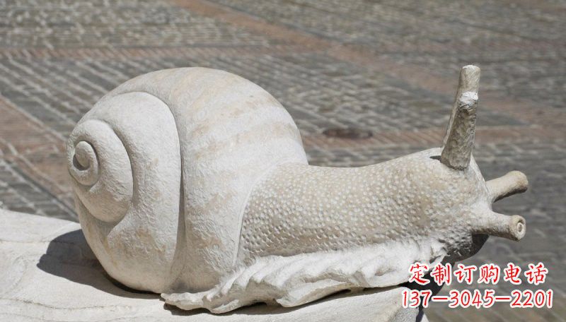 聊城汉白玉蜗牛动物石雕