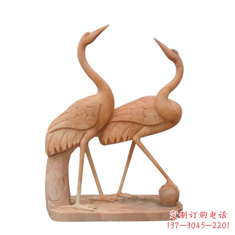 聊城汉白玉仙鹤雕塑