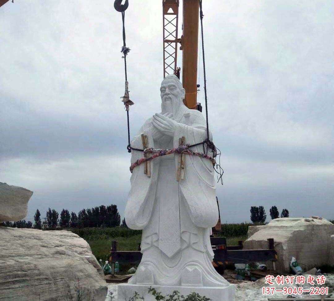 聊城汉白玉校园孔子雕塑