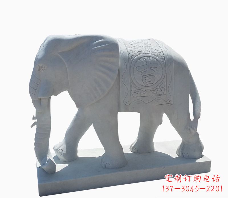 聊城汉白玉招财动物大象