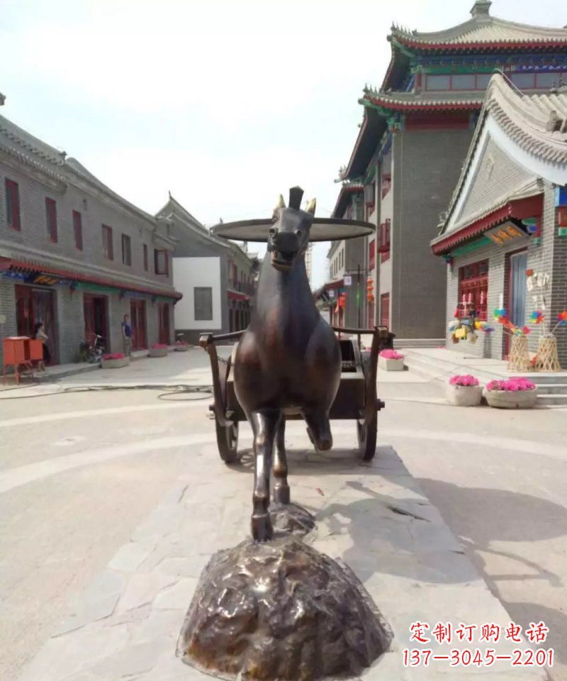 聊城艺术装点的汉代马车——马车铜雕