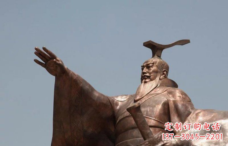 聊城汉武帝古代人物铜雕