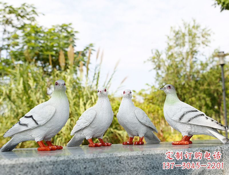 聊城中领雕塑-象征和平的标志之鸽