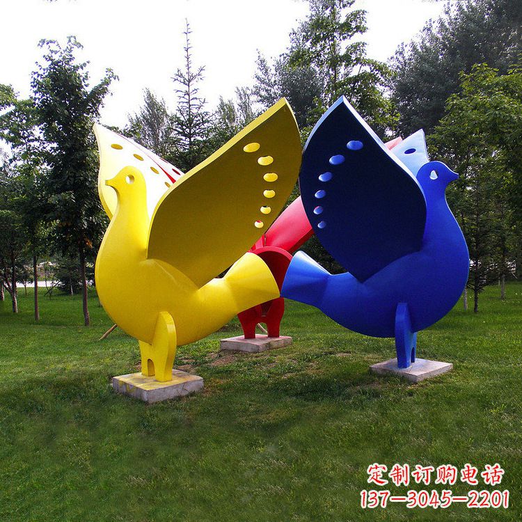 聊城象征和平的和平鸽雕塑