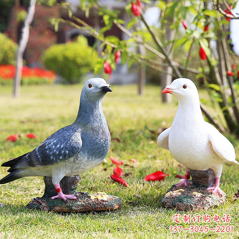 聊城和平鸽橄榄枝的雕塑