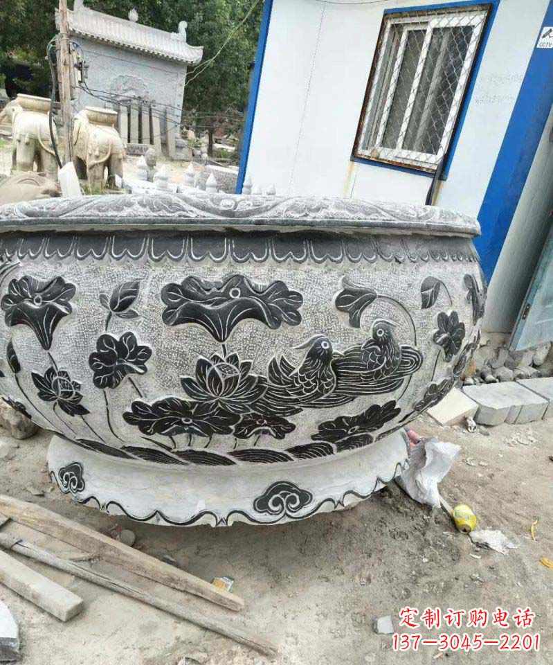 聊城荷花石雕水缸，给你安静的空间