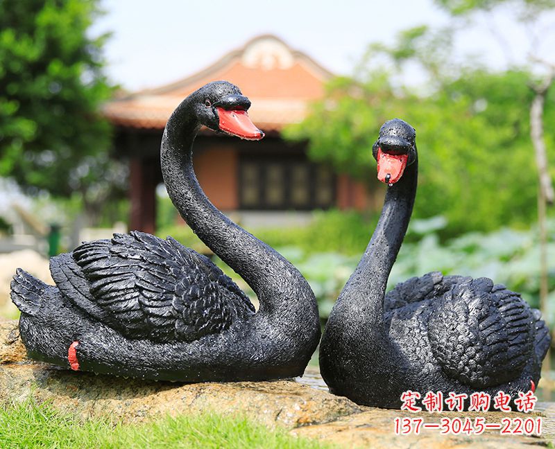 聊城黑天鹅玻璃钢仿真雕塑