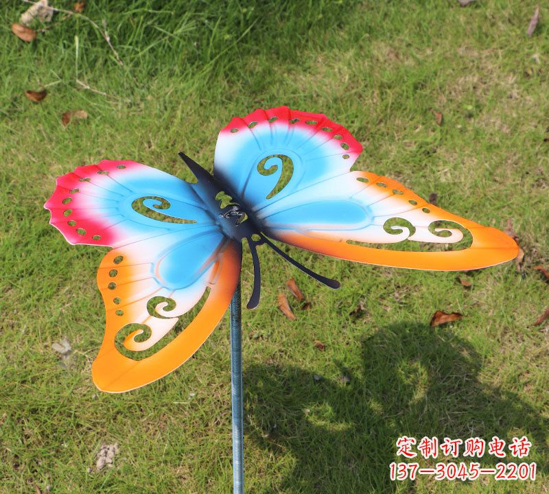 聊城红橙蓝不锈钢蝴蝶雕塑