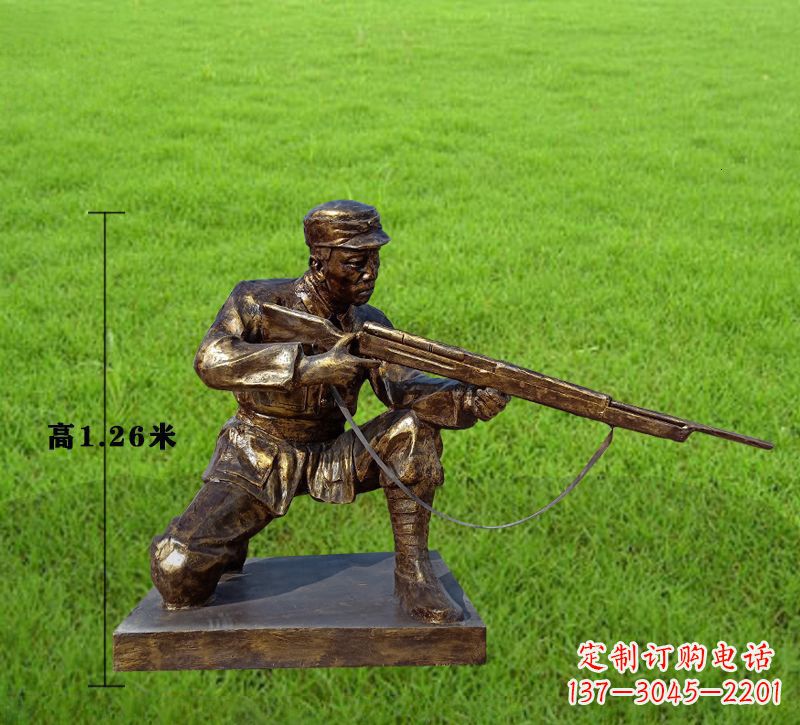 聊城纪念红军铜像,精美文物雕塑