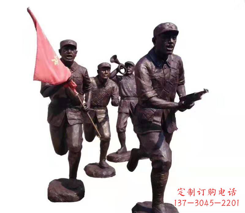 聊城传承热血精神,纪念红军英雄:红军人物雕塑