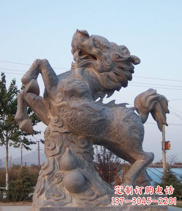 聊城精美独特的麒麟神兽石雕