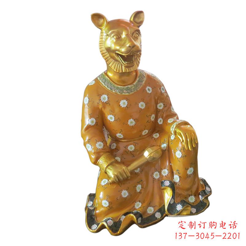 聊城中领雕塑玻璃钢彩绘生肖雕塑
