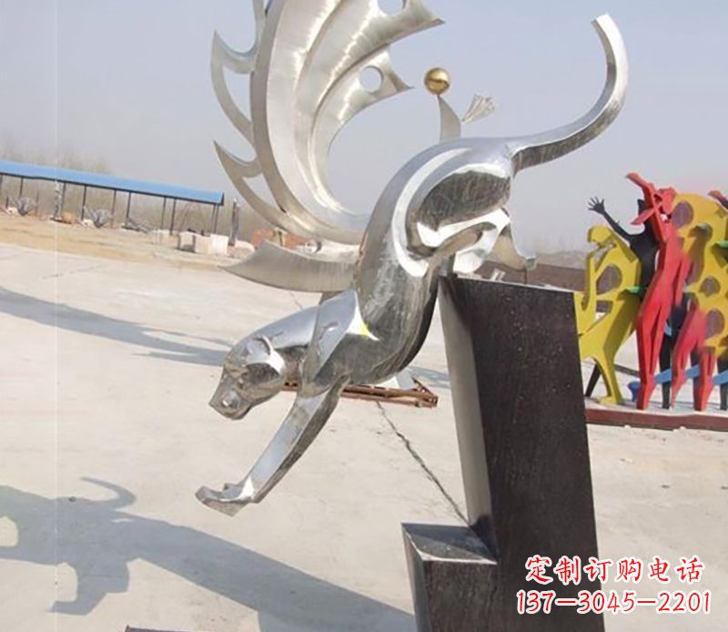 聊城经典大气的不锈钢豹子雕塑