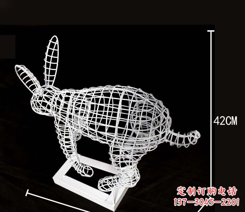 聊城全新上市!不锈钢镂空兔子雕塑