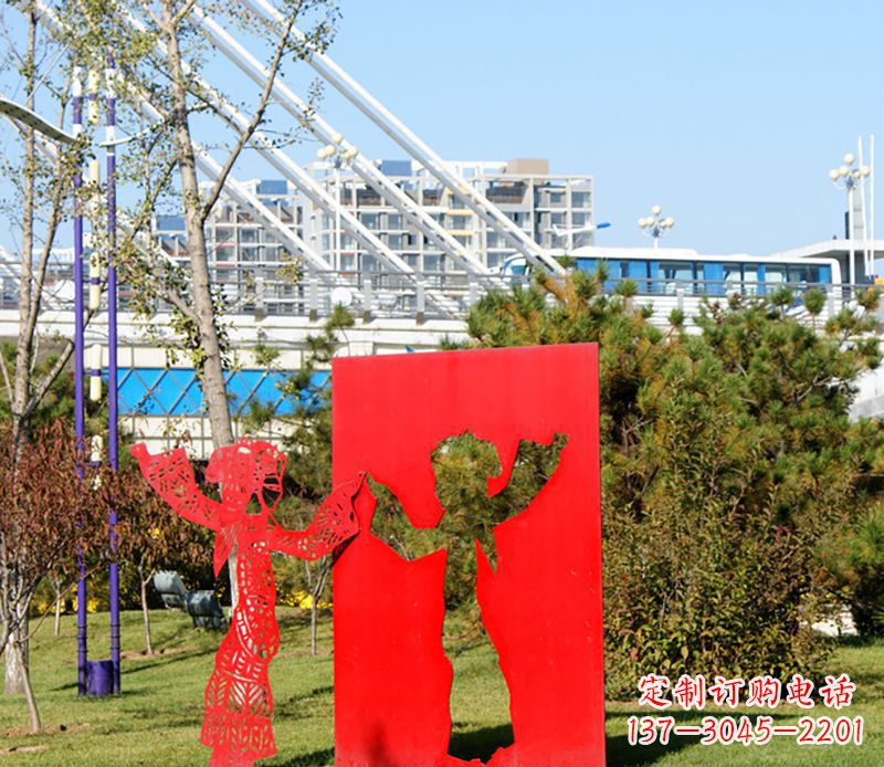 聊城全新设计:不锈钢皮影戏雕塑