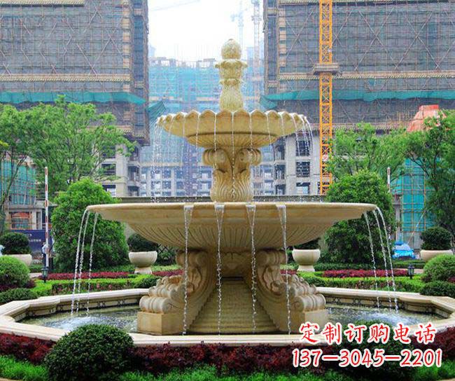 聊城户外多层喷泉石雕