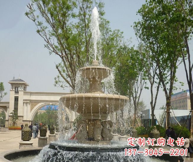 聊城精美多层喷泉雕塑,营造出优美水乐园