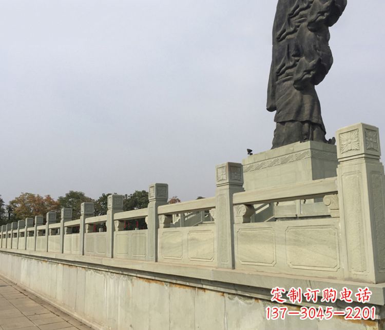 聊城护城河大理石栏板石雕 (3)
