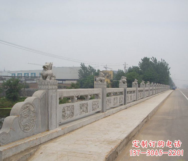 聊城护城河大理石栏板石雕 (2)