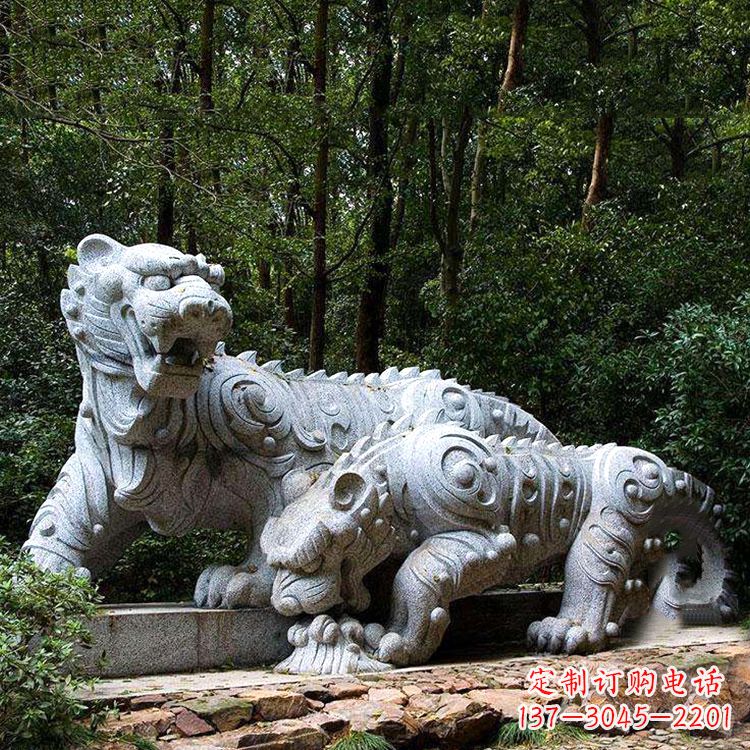 聊城花岗岩老虎雕塑是中领雕塑定制厂家专门为客…