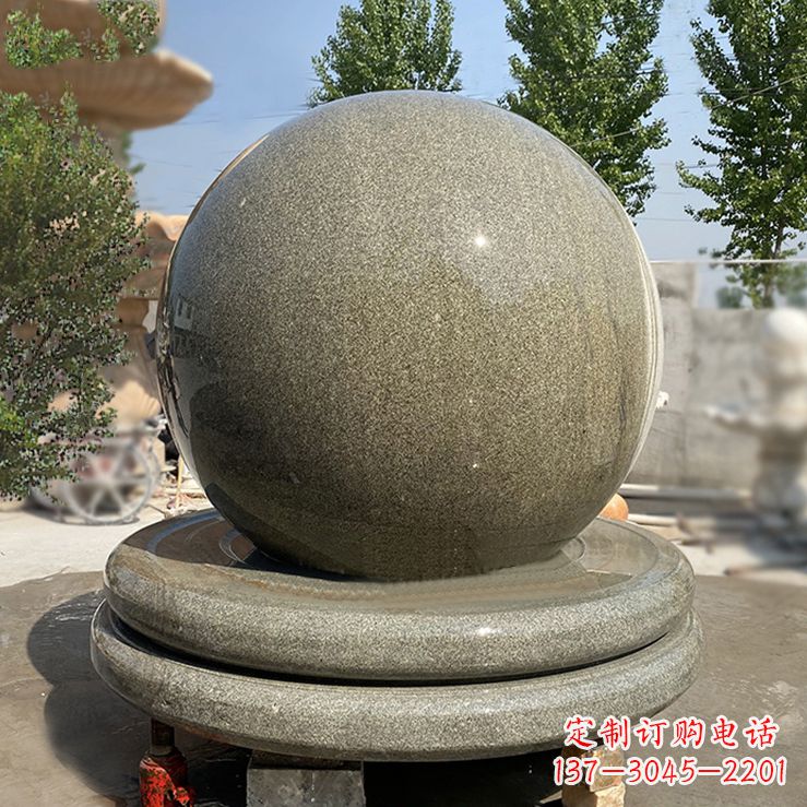 聊城中领雕塑的花岗岩风水球雕塑是一种独特而优…