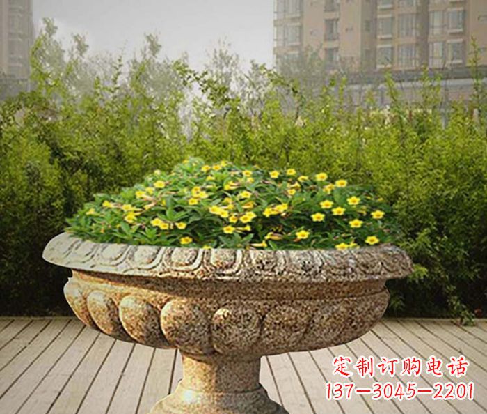 聊城花岗岩花盆小区石雕