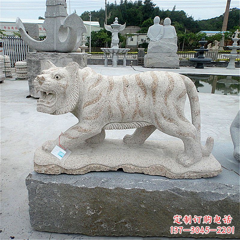 聊城花岗岩老虎石雕,精美细节精雕细琢