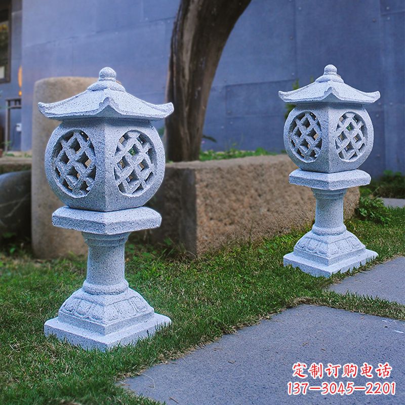 聊城花岗岩石灯笼雕塑——点缀家园,照亮晚宴