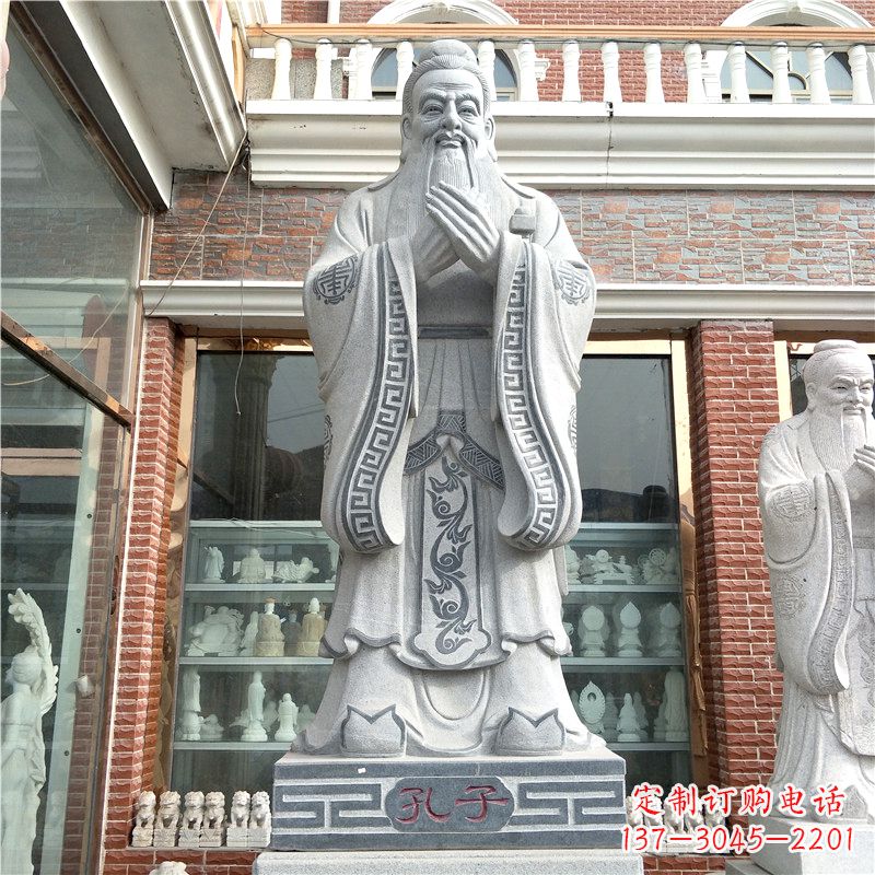 聊城花岗岩石雕校园孔子雕像