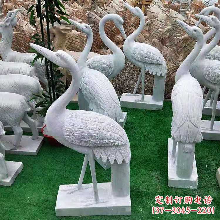 聊城花岗岩仙鹤雕塑,给您的家增添浓浓的古典风情