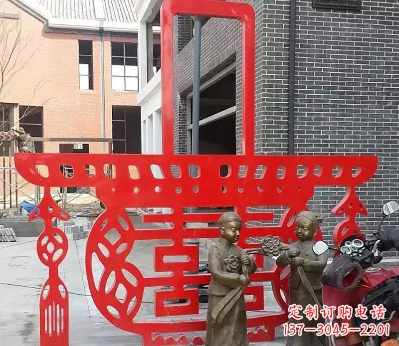 聊城历久弥新的不锈钢花篮雕塑
