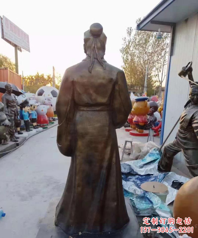 聊城精美雕塑永流传——华佗名医铜雕(定制)