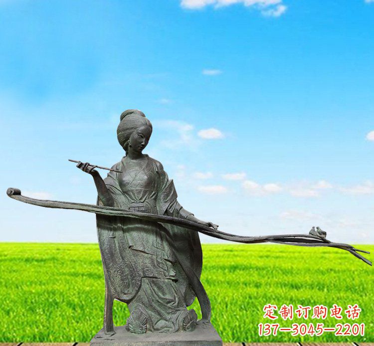 聊城优雅迷人的古代美女铜雕