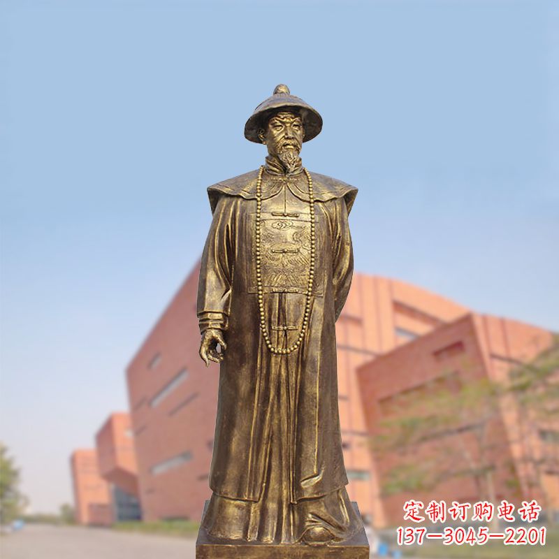 聊城黄铜曾国藩铸铜雕像-学校校园历史文化名人著名民族英雄人物雕塑