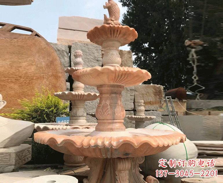 聊城黄锈石喷泉雕塑