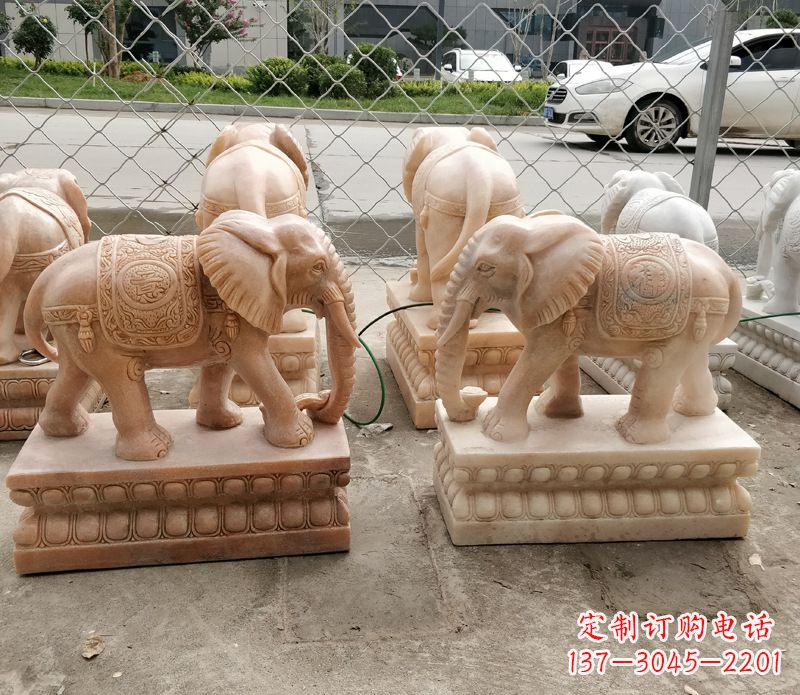 聊城会喷水的石雕大象